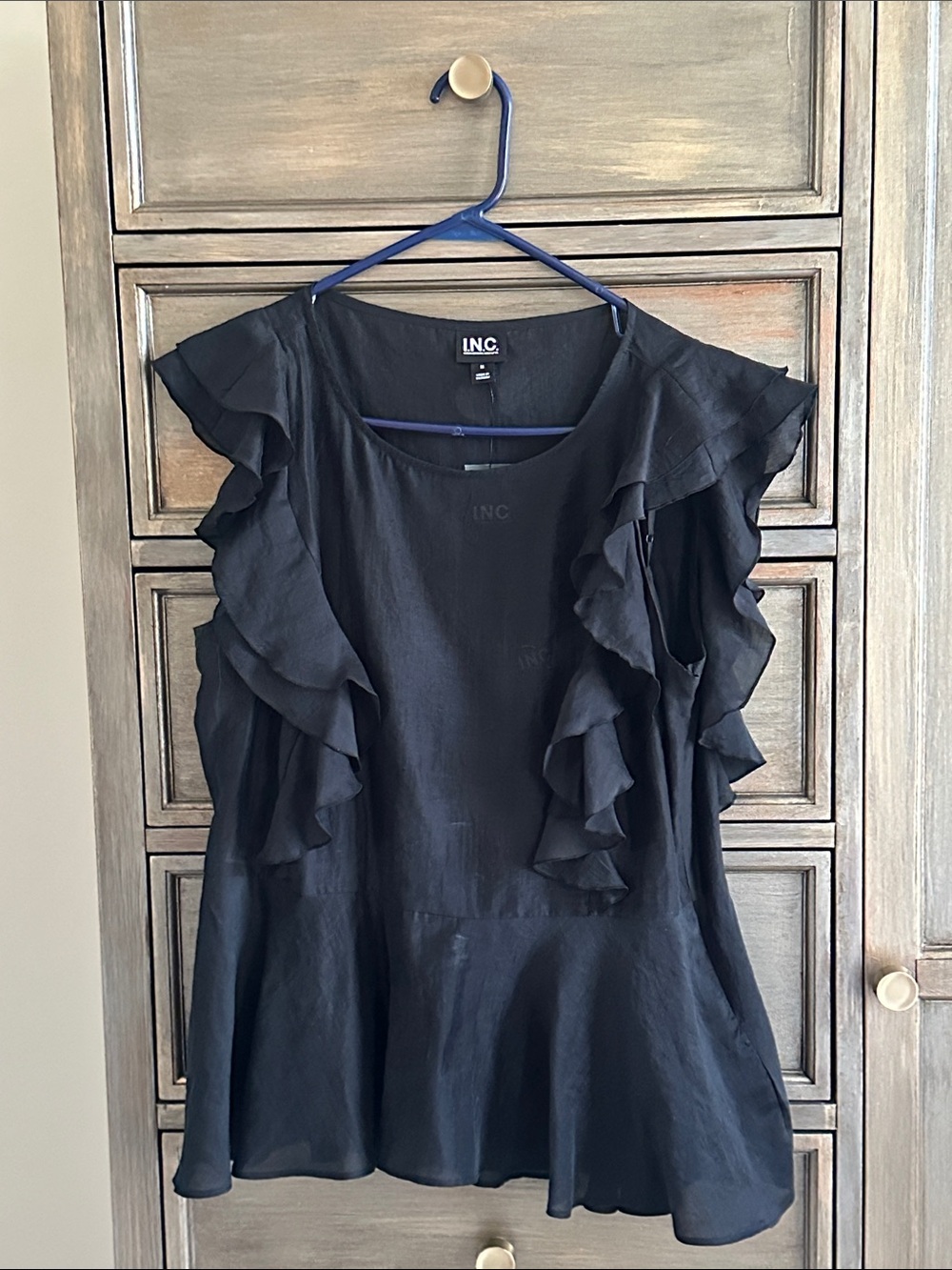 INC Peplum blouse with lining. NWT